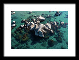 East Shore Boulders - Framed Print