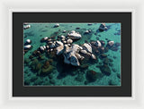 East Shore Boulders - Framed Print