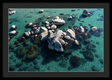 East Shore Boulders - Framed Print