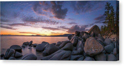 East Shore Cove Panorama By Brad Scott - Canvas Print-14.000" x 6.250"-Lake Tahoe Prints