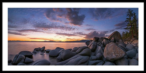 East Shore Cove Panorama By Brad Scott - Framed Print