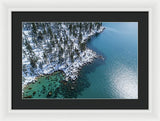 East Shore Winter Aerial By Brad Scott - Framed Print