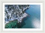 East Shore Winter Aerial By Brad Scott - Framed Print
