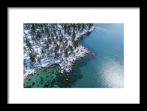 East Shore Winter Aerial By Brad Scott - Framed Print