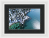 East Shore Winter Aerial By Brad Scott - Framed Print