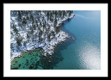 East Shore Winter Aerial By Brad Scott - Framed Print