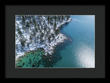 East Shore Winter Aerial By Brad Scott - Framed Print