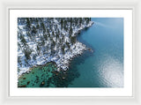 East Shore Winter Aerial By Brad Scott - Framed Print