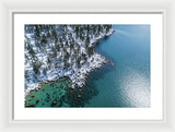 East Shore Winter Aerial By Brad Scott - Framed Print