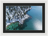 East Shore Winter Aerial By Brad Scott - Framed Print