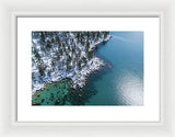 East Shore Winter Aerial By Brad Scott - Framed Print