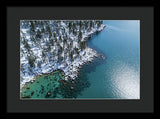 East Shore Winter Aerial By Brad Scott - Framed Print