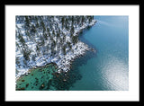 East Shore Winter Aerial By Brad Scott - Framed Print