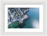 East Shore Winter Aerial By Brad Scott - Framed Print