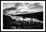 Emerald Bay Black And White - Framed Print