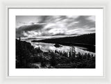 Emerald Bay Black And White - Framed Print