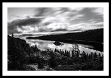 Emerald Bay Black And White - Framed Print