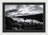 Emerald Bay Black And White - Framed Print