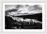 Emerald Bay Black And White - Framed Print