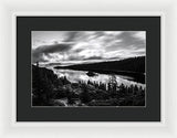 Emerald Bay Black And White - Framed Print