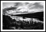 Emerald Bay Black And White - Framed Print