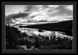 Emerald Bay Black And White - Framed Print