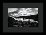 Emerald Bay Black And White - Framed Print