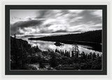 Emerald Bay Black And White - Framed Print