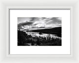 Emerald Bay Black And White - Framed Print