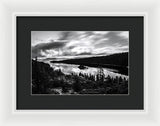 Emerald Bay Black And White - Framed Print