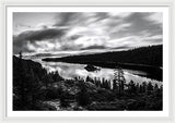 Emerald Bay Black And White - Framed Print