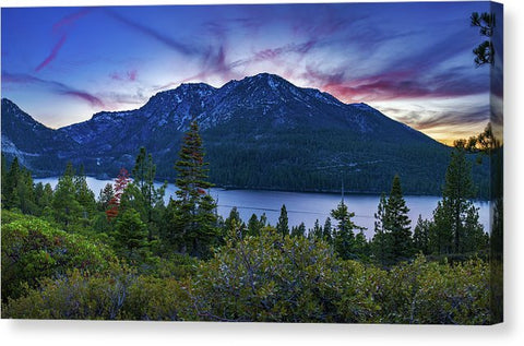 Emerald Bay Dusk By Brad Scott - Canvas Print