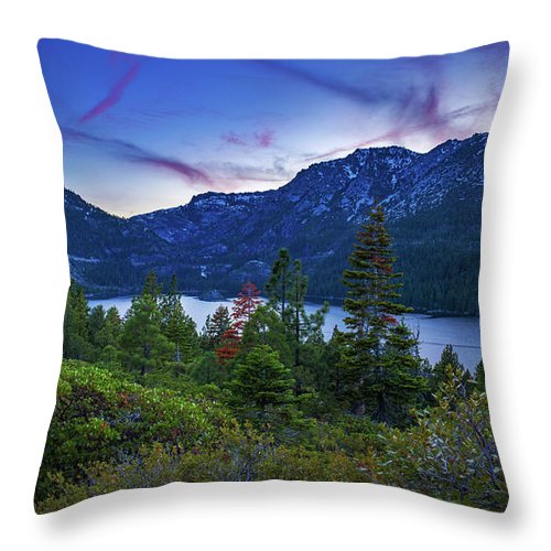 Emerald Bay Dusk By Brad Scott - Throw Pillow