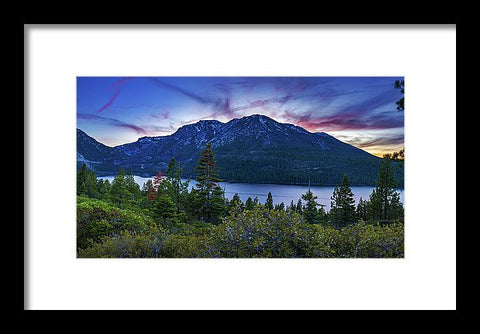 Emerald Bay Dusk By Brad Scott - Framed Print