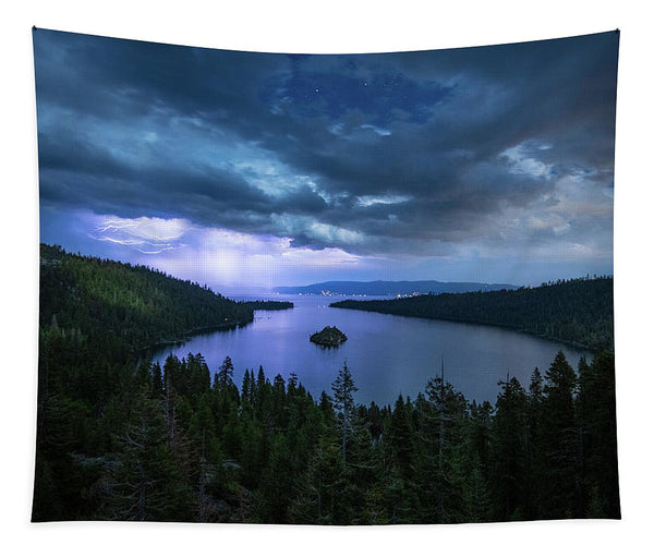 Emerald Bay Electric Skies By Brad Scott - Tapestry
