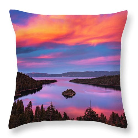 Emerald Bay Explode - Throw Pillow