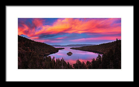 Emerald Bay Explode by Brad Scott - Framed Print