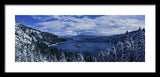 Emerald Bay First Snow - Framed Print