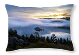 Emerald Bay Foggy Sunrise - Throw Pillow