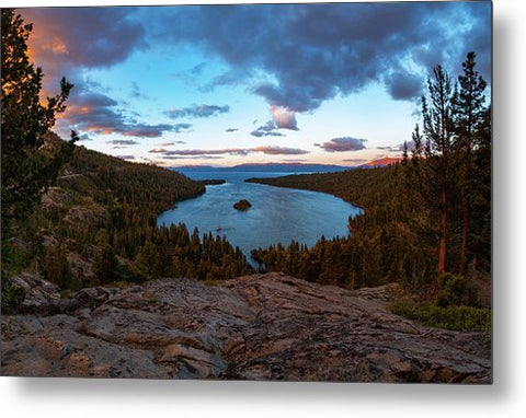 Emerald Bay Granite By Brad Scott - Metal Print