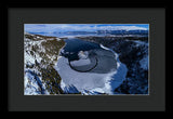 Emerald Bay Ice Aerial - Framed Print