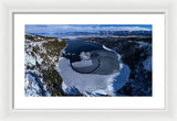 Emerald Bay Ice Aerial - Framed Print