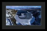 Emerald Bay Ice Aerial - Framed Print