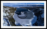 Emerald Bay Ice Aerial - Framed Print