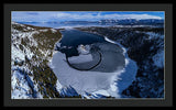 Emerald Bay Ice Aerial - Framed Print