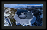 Emerald Bay Ice Aerial - Framed Print