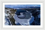 Emerald Bay Ice Aerial - Framed Print
