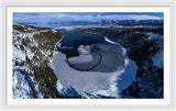 Emerald Bay Ice Aerial - Framed Print