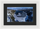 Emerald Bay Ice Aerial - Framed Print