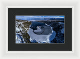 Emerald Bay Ice Aerial - Framed Print